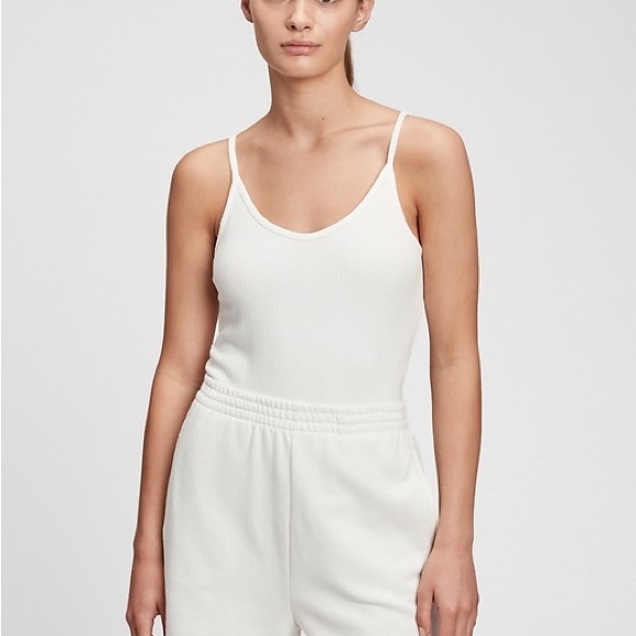 GAP Tops - GAP White Ribbed Bodysuit